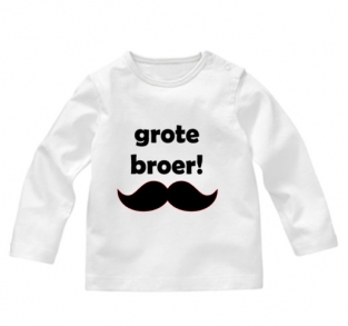 strijkapplicatie grote broer velours op shirt